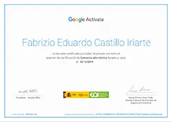 Fabrizio Castillo I. - Certificado de Comercio Electrónico