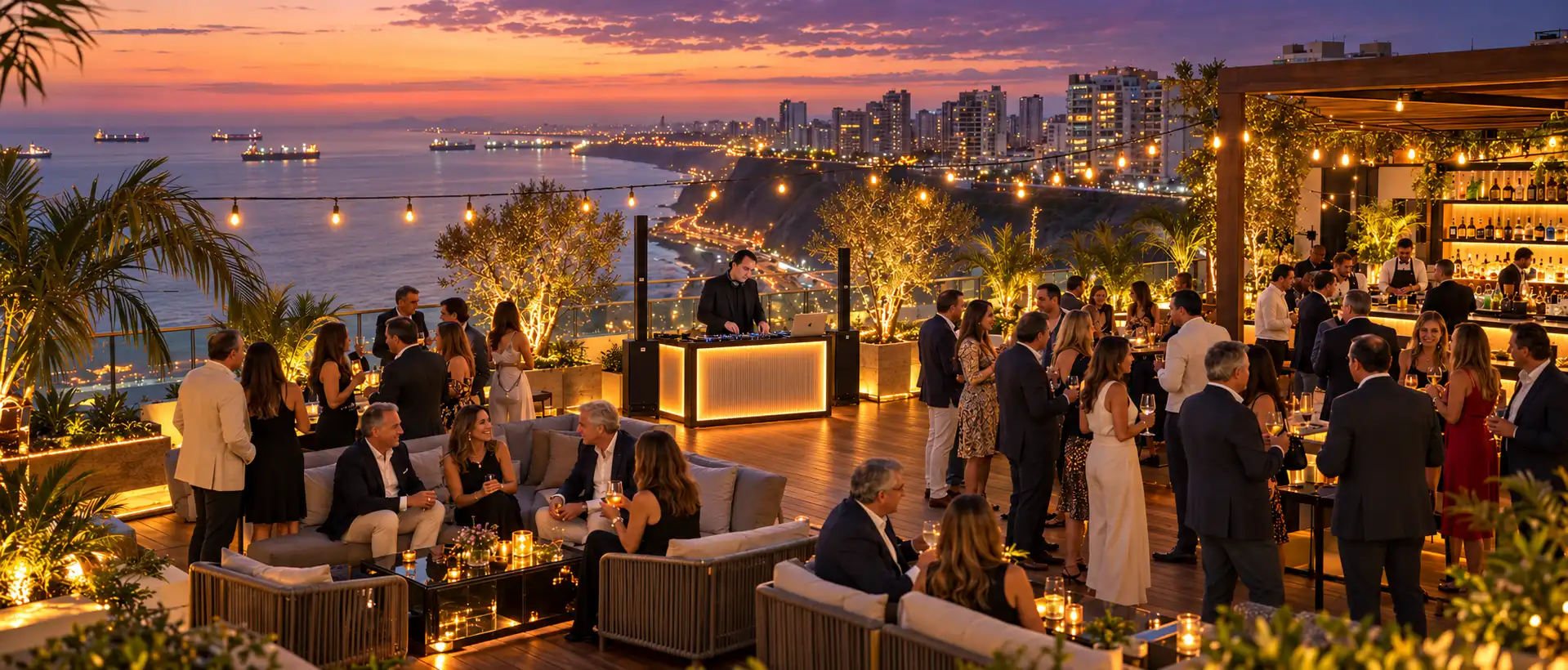 DJ Fabrizio Castillo en una celebración al aire libre